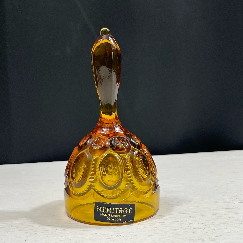 Vintage LE Smith Amber Moon & Stars Bell
